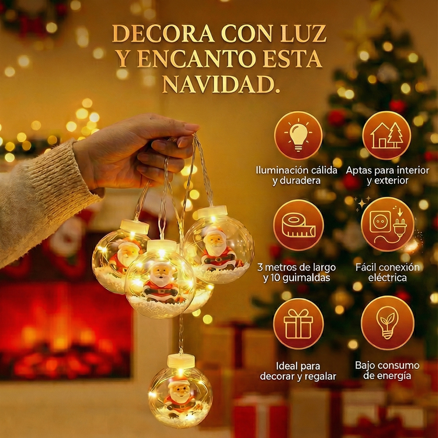 Guirnalda + luces led = Noches de Encanto